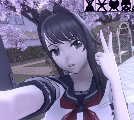 Yandere Simulator Characters, Animecore Webcore, Ayano Aishi, Photoshoot Backdrops, Pretty Headbands, Royal Outfits, Japan Girl, Yandere Simulator, Crazy Girls