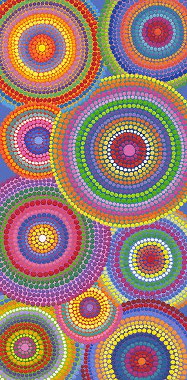 Q-Tips.... Pointillism, 5th grade.. Dots upon dots, circles upon circles, maybe do color families Elspeth Mclean, Classe D'art, Kraf Kertas, 5th Grade Art, Madhubani Art, School Art Projects, Circle Art, Middle School Art, Camping Art