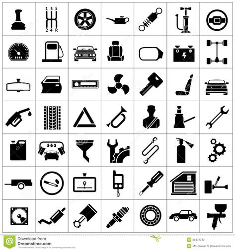 Set Icons of Auto, Car Parts, Repair and Service Stock Vector - Illustration of infographic, brake: 39472743 Road Traffic Safety, Life Lyrics, Traffic Safety, Auto Repair Shop, Flat Tire, Repair Shop, Car Mechanic, Emergency Kit, Science Education