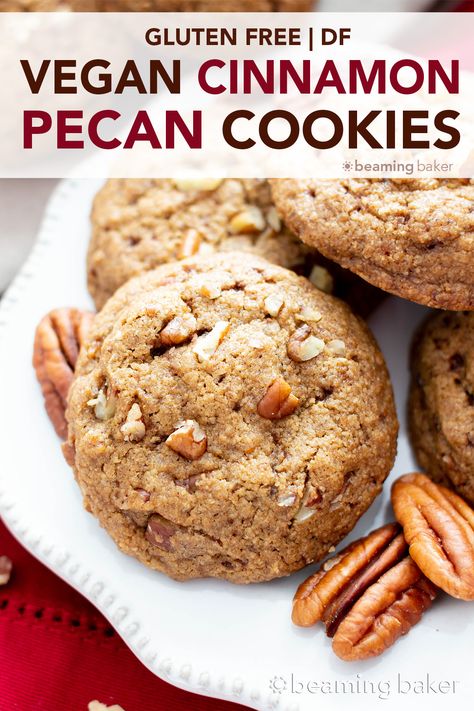 Beaming Baker, Pecan Crunch, Gluten Free Pecan, Cinnamon Pecans, Cookies Vegan, Pecan Cookies, Cake Vegan, Best Cookie Recipes, Vegan Dessert Recipes