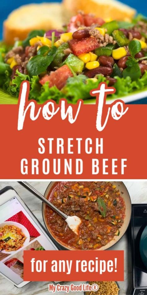 Stretch Ground Beef, Beachbody Recipes, Ground Meat Recipes, Tasty Meat, How To Cook Beans, Bad Time, Healthy Family Meals, Lunch Recipes Healthy, Frugal Meals