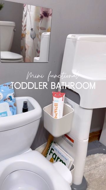 Toddler Bathroom Organization, Toddler Bathroom Station, Toddler Teeth Brushing, Early Potty Training, Toddler Bathroom, Elimination Communication, Product Recommendation, Crunchy Moms, Schedule Organization