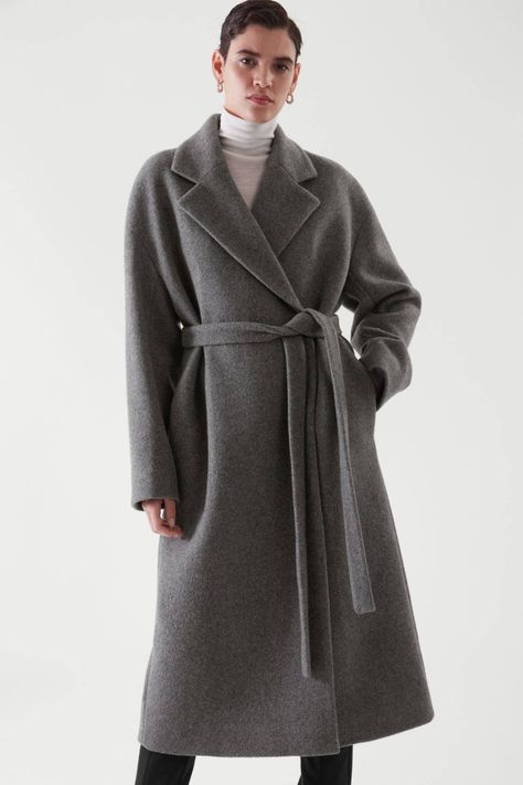 The 5-Piece Wardrobe French Girls Are Wearing in 2022 | Who What Wear UK Grey Coats, Neutral Coat, Bath Robes For Women, Wool Coat Women, Grey Coat, Belted Coat, Wool Blend Coat, Coat Women, Cashmere Coat