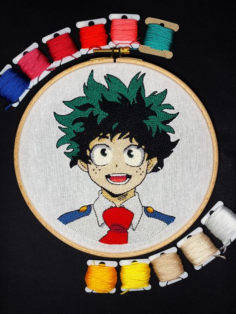 #handmade #handembroidery #embroideryart #embroidery #embroideryhoop #anime #animeembroidery #animetikto My Hero Academia Embroidery, Anime Embroidery, Sewing Embroidery, Sewing Embroidery Designs, Embroidery Inspiration, My Hero, Embroidery Hoop, Embroidery Art, Hero Academia