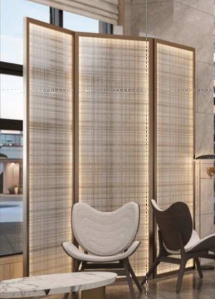 Rattan Screen, Interior Partition, Glass Partition Wall, Entry Console, Partition Designs, Fabric Screen, Rattan Cane, Booth Seating, Glass Partition