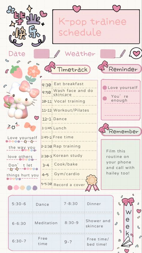 Korean Diet Planner, K Pop Diets, Kpop Trainee Schedule, Trainee Kpop Schedule, Kpop Trainee Daily Schedule, Kpop Diets, Wonyoungism Tips, Kpop Trainee, Kpop Challenge