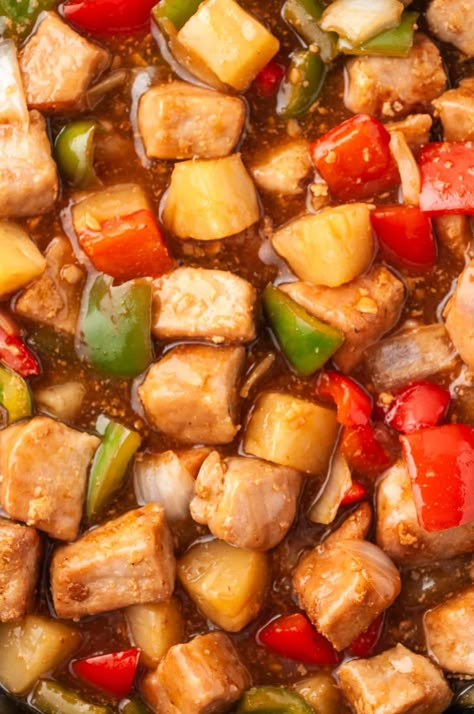 Sweet and Sour Pork Recipe - The Cookie Rookie® Sweet N Sour Pork Chops, Sweet And Sour Pork Chops Easy, Sweet And Sour Pork With Leftover Pork, Sweet And Sour Pork Tenderloin Recipes, Healthy Sweet And Sour Pork, Sweet And Sour Pork Stir Fry Recipes, Pork Sweet And Sour Recipes, Sweet & Sour Pork, Sweet And Sour Pork Easy