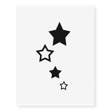 Small Stars Tattoo Designs, Tattoo Stars For Women, Cool Star Tattoos, 4 Stars Tattoo, Star Tattoo Designs For Women, Stars Tattoos For Women, 3 Star Tattoo, Star Tattoos For Women, Little Stars Tattoo