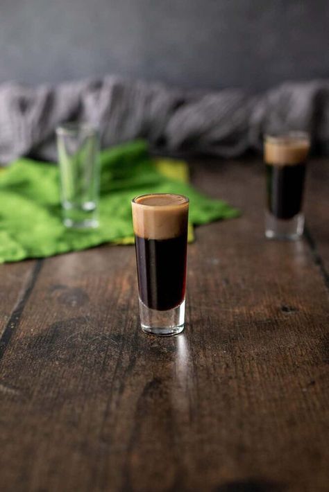 This post may contain affiliate links. A Nerd Cooks may collect a share of sales or other compensation from the links on this page. .Last Updated on January 11, 2022 by This post may contain affiliate links. A Nerd Cooks may collect a share of sales or other compensation from the links on this page. .This Baby Guinness Shot is made with coffee and Irish cream liqueurs, and looks just like a tiny glass of Guinness stout! The coffee liqueur mimics the color of stout beer, while the Ir… Baby Guinness, Baileys Iced Coffee, Layered Shots, Coffee Liqueur, Irish Cream Liqueur, Cream Liqueur, Green Beer, Bar Spoon, Irish Whiskey