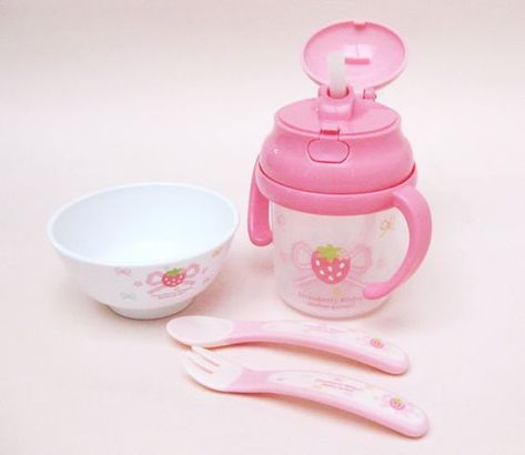 Safe With Me, Baby Mode, Strawberry Garden, Kawaii Toys, Sippy Cups, Baby Eating, Sippy Cup, Soft Cup, Cute Toys