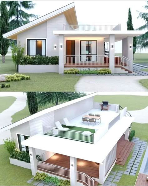 Small House Roof Design, House Layout Ideas, Small House Blueprints, Philippines House Design, Small Modern House Plans, Affordable House Plans, Bungalow Style House, Modern Beds, House Roof Design