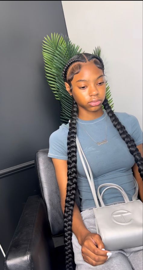 Two Braids Hairstyle Black Women, Two Braid Hairstyles, Braided Hairstyles For Black Women Cornrows, Sleek Ponytail Hairstyles, Dutch Braids, Feed In Braids Hairstyles, Braided Cornrow Hairstyles, Box Braids Hairstyles For Black Women, Cute Braided Hairstyles