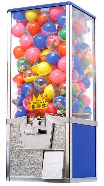 Northwestern Toy Capsule Vending Machine  Can vend large (1.75",2",2.3") & and small capsules, superballs, gum, candy, nuts, trailmix, animal feed, ping pong balls, golf balls, and more! Vending Machines, Vending Machine, For Sale