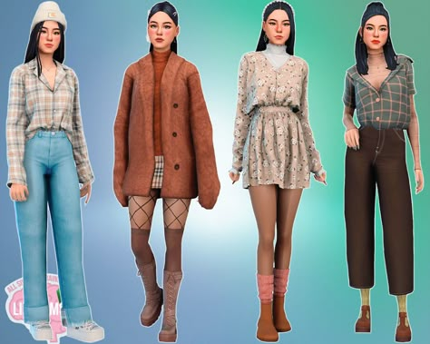 Sims 4 Maxis Match Designer Clothes, Sims Fall Outfits, Sims Cold Weather, Ts4 Cc Maxis Match Winter Clothes, Sims 4 Cc Maxis Match Clothing Fall, Sims 4 Cc Clothes Female Jeans Maxis Match, Sims 4 Cc Maxis Match Cold Weather, The Sims 4 Cc Fall Clothes, Sims 4 Outfits Cc Maxis Match