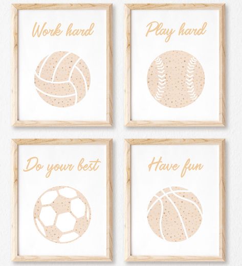 Excited to share this item from my #etsy shop: Girl Sports Nursery Decor / Sports Theme Birthday Party Decorations / Girl Room Wall Art / Volleyball Soccer Softball Basketball Poster Set Girls Sports Room, Girls Sports Bedroom, Softball Bedroom, Sports Theme Birthday Party, Sports Nursery Decor, Sports Themed Bedroom, Softball Ideas, Soccer Room, Softball Crafts