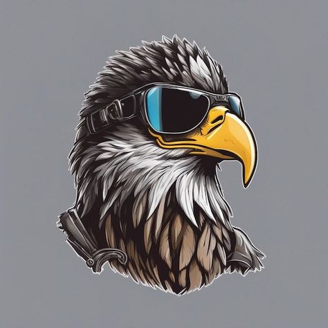 Photo cool eagle wearing sunglasses tren... | Premium Photo #Freepik #photo Image Cool, Wearing Sunglasses, Image Fun, Design Image, Tshirt Design, Trendy Tshirts, Oversized Tee, Premium Photo, Tshirt Designs