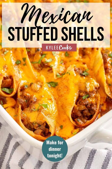 Mexican Stuffed Shells, Stuffed Shells Ricotta, Stuffed Shells Recipe, Stuffed Pasta Shells, Latin Food, Easy Pasta Recipes, Stuffed Shells, Quesadillas, Easy Pasta