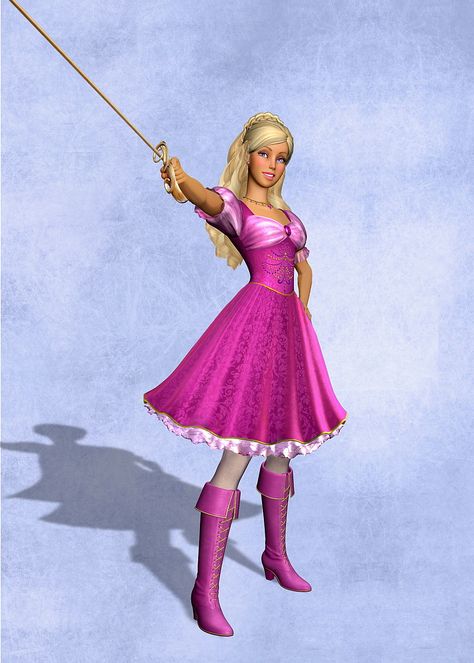 Barbie and the 3 Musketeers Barbie And The 3 Musketeers, The 3 Musketeers, Movie Character Outfits, Musketeer Costume, 3 Musketeers, Barbie Drawing, Barbie Cartoon, Barbie Images, Barbie Outfits