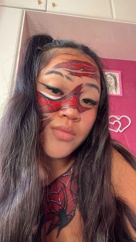 #spiderman #spidermanmakeup #makeup #halloween #halloweenmakeup #halloweenmakeupideas Spiderman Makeup, Spiderman Halloween, Makeup Inspo, Halloween Makeup, Makeup Looks, Spiderman, Make Up, Halloween, Makeup