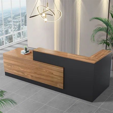 Modern Reception Furniture, Restaurant Counter Design, Lobby Desks, Modern Reception Desk Design, Front Desk Counter, Front Desk Design, Reception Area Design, Wood Reception Desk, Modern Reception Desk