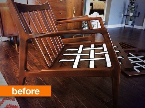 Before & After: Kaycee's Customized Kofod Larsen Chairs Kofod Larsen, Chair Redo, Room Transformation, Hearth And Home, Furniture Restoration, Reupholster, Patio Chairs, Furniture Chair, Patio Furniture