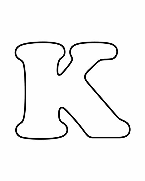 letter k | Letter K - Free Printable Coloring Pages Bubble Letter K, Kids Activity Center, The Letter K, Abc Coloring, Free Printable Letters, Alfabet Letters, Blue Earth, Patch Aplique, Alphabet Coloring Pages