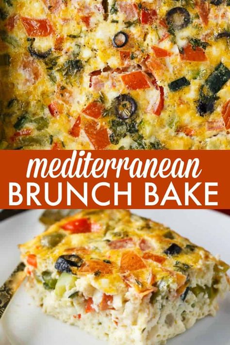 Mediterranean Brunch, Easy Mediterranean Diet, Mediterranean Diet Food List, Mediterranean Diet Breakfast, Mediterranean Recipes Healthy, Vegetarian Brunch, Brunch Bake, Mediterranean Breakfast, Mediterranean Diet Recipes Dinners