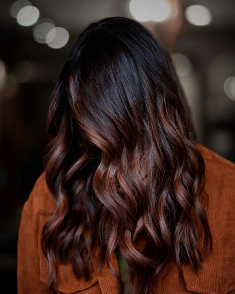 Mahogany and Auburn Brown Hair Fall Inspired Hair Color, Fall Inspired Hair, Lighter Brown Hair Color, Hair Wishlist, Lighter Brown Hair, Balayage Red, Warm Brown Hair, Dark Brunette Hair, Brown Hair Dye