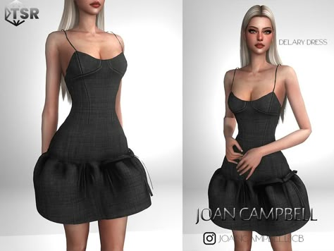 The Sims Resource - Delary Dress Sims4 Cc Party Dress, Joan Campbell Sims 4 Cc, Joan Campbell Sims 4, Sims 4 Party Dress Cc, Sims 4 Classy Cc, Sims 4 Party Dress, Sims 4 The Sims Resource, Sims Dress, Zendaya Dress