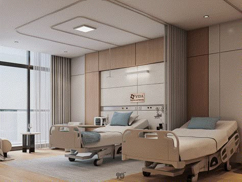 VIDA Polyclinic & Maternity :: Behance Delivery Room Design Hospital, Ward Room Hospital, Hospital Room Design, Medical Architecture, Hospital Interiors, Ward Room, Medical Room, Farm Resort, Hospital Project