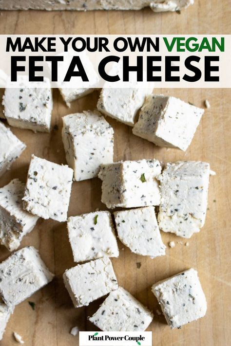 Say cheese to our delectable Vegan Feta Recipes Roundup! Elevate your plant-based dishes with this easy-to-make, non-dairy feta substitute. Our blend of tofu and refined coconut oil creates a versatile texture that slices, crumbles, and cubes to perfection. Infused with the signature feta flavor, it's a game-changer for salads, snack plates, pitas, and pastas. Embrace the savory goodness without compromising your vegan lifestyle! Vegan Feta Recipe, Dairy Free Meal Ideas, Vegan Dairy Free Recipes, Dairy Free Meal, Vegan Feta, Feta Cheese Recipes, Vegan Feta Cheese, At Home Recipes, Refined Coconut Oil