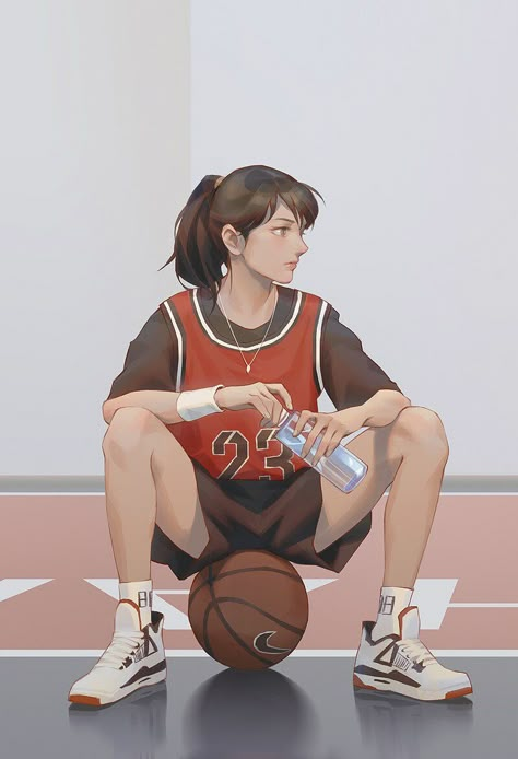 Anime Basket, Basketball Drawings, Basketball Anime, 다크 판타지, Basketball Art, Basketball Girls, Wallpaper Animes, Trik Fotografi, Anime Drawings Tutorials