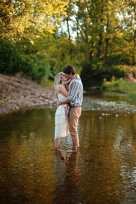 An Early Morning Dream Engagement Session Filled With Ponies, Cool Water & Love | Storyboard Wedding Water Engagement Photos, Rustic Wedding Photography, Anniversary Pictures, Engagement Pictures Poses, Couple Picture Poses, Speed Dating, Engagement Poses, Engagement Photo Poses, Dream Engagement