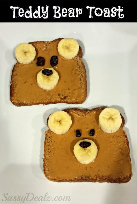 Teddy Bear Toast (Healthy Kid's Breakfast Idea) #kids breakfast #nutritious breakfast #fun and easy breakfast idea | http://www.sassydealz.com/2014/01/teddy-bear-toast-healthy-kids-breakfast.html Teddy Bear Toast, Bear Toast, Healthy Breakfast For Kids, Menu Sarapan Sehat, Kids Healthy, Kids Treat, Toddler Snacks, Fun Kids Food, Lunch Snacks