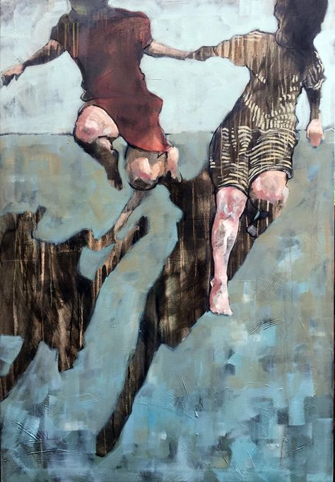 Tiny People Painting, Figurative Art Female Painting, Contemporary Paintings Figurative, Amy Dury, Non Representational Art, Painterly Illustration, Photograph Painting, Figural Painting, Contemporary Figurative Art