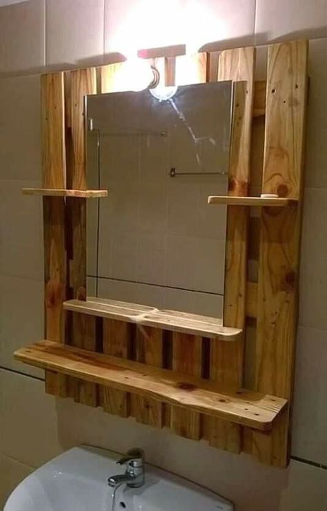 Pallet Bathroom, Pallet Projects Furniture, Towel Racks, Diy Holz, Wood Pallet Projects, Bathroom Towel, Diy Pallet Projects, Small Bathroom Decor, Ideas Bathroom