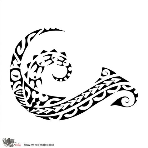 Maori Shark Tattoo, Shark Maori Tattoo, Maori Sea Tattoo, Polynesian Water Tattoo, Polynesian Tattoo Design, Polynesian Spearhead Tattoo, Maori Symbols, Protection Tattoo, Tiki Tattoo