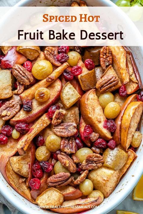 Hot Fruit Bake, Fruit Bake, Baked Fruit Desserts, Healthy Fruit Desserts, Fruit Recipes Healthy, Spiced Fruit, Fruit Dessert Recipes, Baked Fruit, Pear Recipes