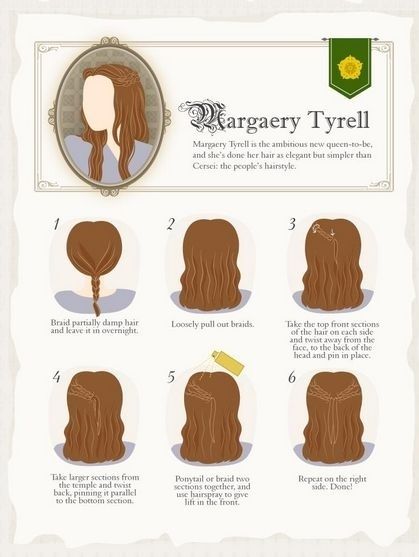 5 Elaborate Game Of Thrones Hairstyles You Can Do At Home Medieval Hair, Medieval Hairstyles, Margaery Tyrell, Cersei Lannister, Gra O Tron, Braid Tutorial, Hairstyle Gallery, Hair Tutorials, Hair Game