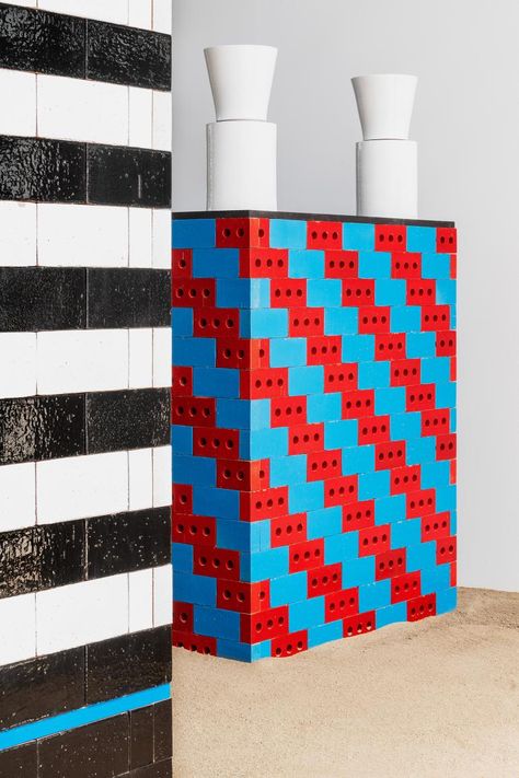 Nathalie Du Pasquier’s brick sculptures stack up at Mutina | Wallpaper* Nathalie Du Pasquier, Flat Interior, Floor Ceiling, Material Textures, Art Block, Building Design, Artsy Fartsy, Contemporary Paintings, Architecture Details