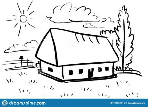 Doodle House, Vector House, Vector Doodle, Doodle Vector, Landscape Illustration, Doodle Art, Stock Vector, Vector Illustration, Doodles