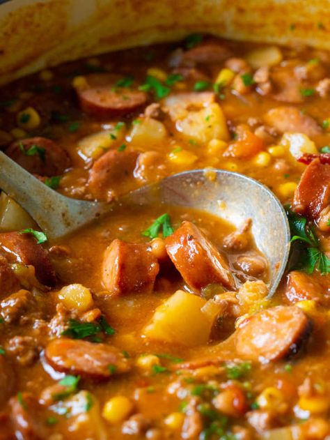 Cowboy Stew | 12 Tomatoes Canned Cowboy Stew, Cowboy Stew With Baked Beans, Cowboy Stew 12 Tomatoes, 12 Tomatoes Recipes Soups, Cowboy Stew Recipe Ground Beef, Cowboy Stew Recipe, Cowboy Chili, Cowboy Stew, Cowboy Beans