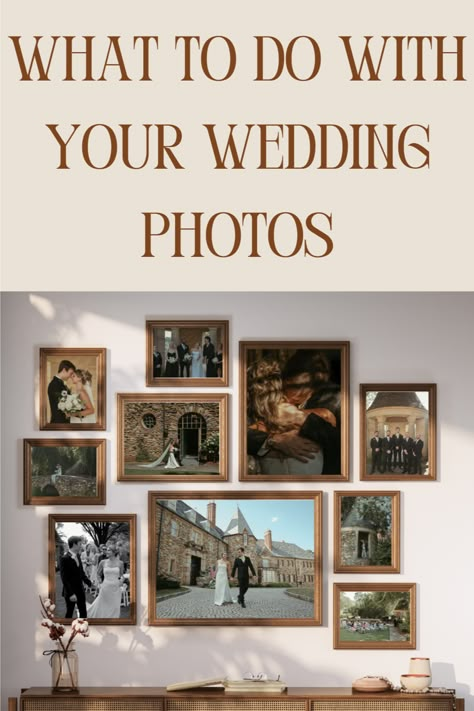 what-to-do-with-wedding-picures Wedding Pictures Display Above Bed, Wedding Photo Gallery Wall Bedroom, Picture Frames On Mantle Display, Wedding Photos Wall Display Living Rooms, Wedding Photo Gifts For Family, Wedding Photo Hanging Ideas, Wedding Pictures Over Master Bed, Wedding Photo Framing Ideas, Wedding Photo Wall Home Living Room