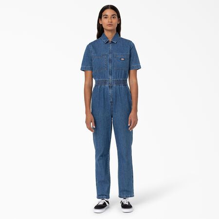 Overalls - Women's Overalls & Coveralls for Women | Dickies Dickies Coveralls Outfit Women, Dickies Coveralls Outfit, Dickies Jumpsuit Women, Coverall Outfit Women, Coveralls For Women, Coveralls Outfit, Dickies Jumpsuit, Dickies Coveralls, Denim Coverall