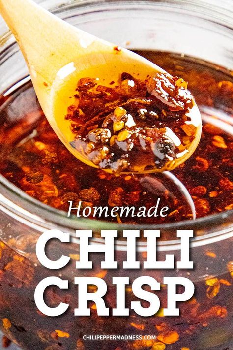 Chili Garlic Oil Recipe Chinese, Chili Garlic Crisp, Thai Chili Recipes, Mexican Chili Oil Recipe, Chili Crisp Recipe, Spicy Chili Crisp, Garlic Chili Oil, Struggle Meals, Farm Cooking