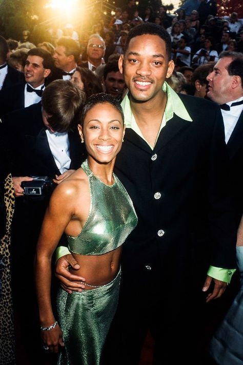 Jada Pinkett Smith and Will Smith 1997 Oscars Looks, Tupac And Jada, Will Smith And Jada Pinkett, Will And Jada Smith, Jada Smith, Black Celebrity Couples, After Earth, Power Couples, Carpet Outfits