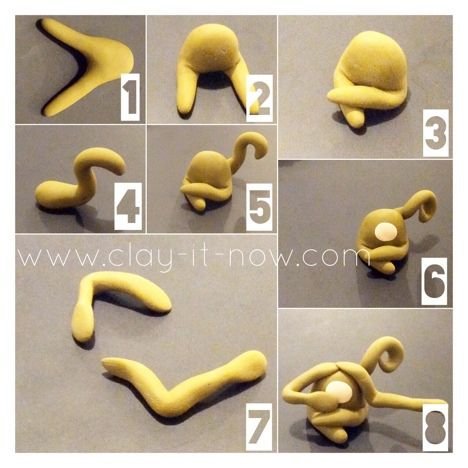 cute monkey figurine - how to make monkey - STEP 1 Clay Monkey, Clay Critters, Three Wise Monkeys, Clay Figurines, Spider Monkey, Wise Monkeys, How To Make Clay, Clay Craft, Cute Monkey