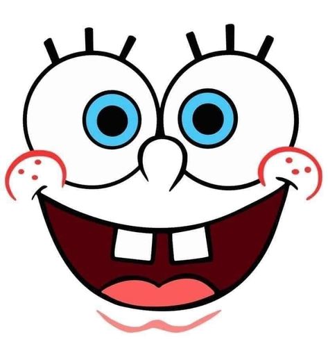 Spongebob Face, Bob Sponge, Spongebob Faces, Spongebob Drawings, Spongebob Birthday Party, Body Template, Spongebob Party, Spongebob Birthday, Crazy Hats