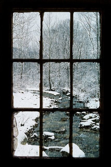 Window With A View, An Open Window, Window Views, A Room With A View, I Love Winter, Looking Out The Window, Room With A View, Old Windows, Winter Magic