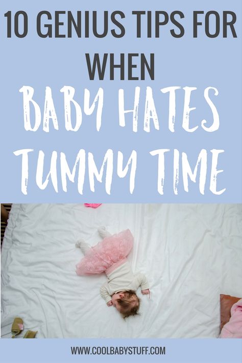 Tummy time helps to build head and neck strength that will lead to proper development of motor skills. Try these 10 genius tips if baby hates tummy time. Tummy Time Tips, Tummy Time 4 Month Old, Infant Tummy Time, Tummy Time Length By Age, Baby Hates Tummy Time, Baby Tummy Time, Cool Baby, Occupational Therapy Activities, Raising Girls